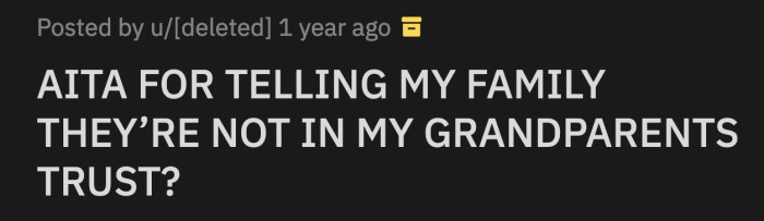 When it was her grandfather, OP's dad had a sudden change of heart. He went to their house every single day, the very picture of a dutiful son...