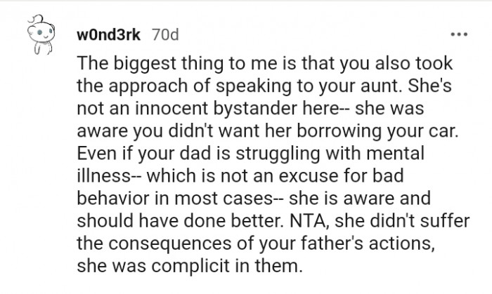 She Didn't Suffer the Consequences of Your Father's Actions