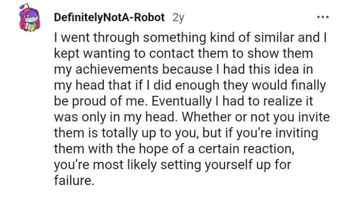 The OP is most likely setting herself up for failure