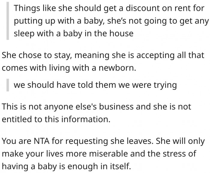 4. Kaitlin would have added more stress to their lives than the baby would have.