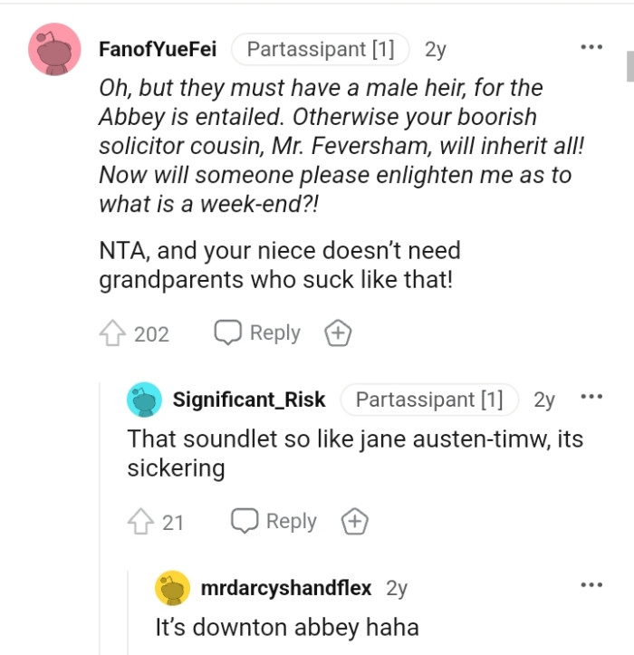 OP's niece doesn't need grandparents