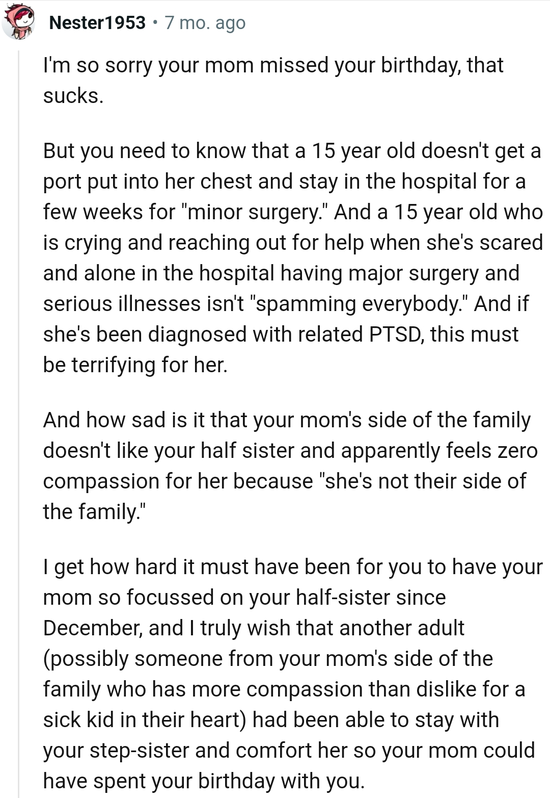 She's not their side of the family