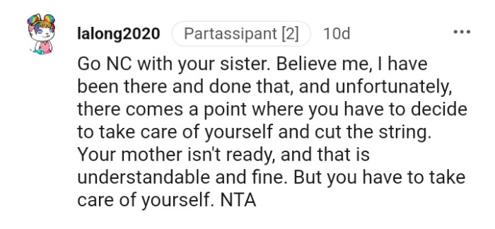 You have to take care of yourself