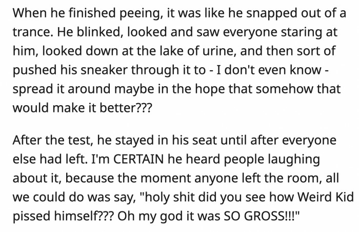 Poor guy was concentrating too hard on his exams