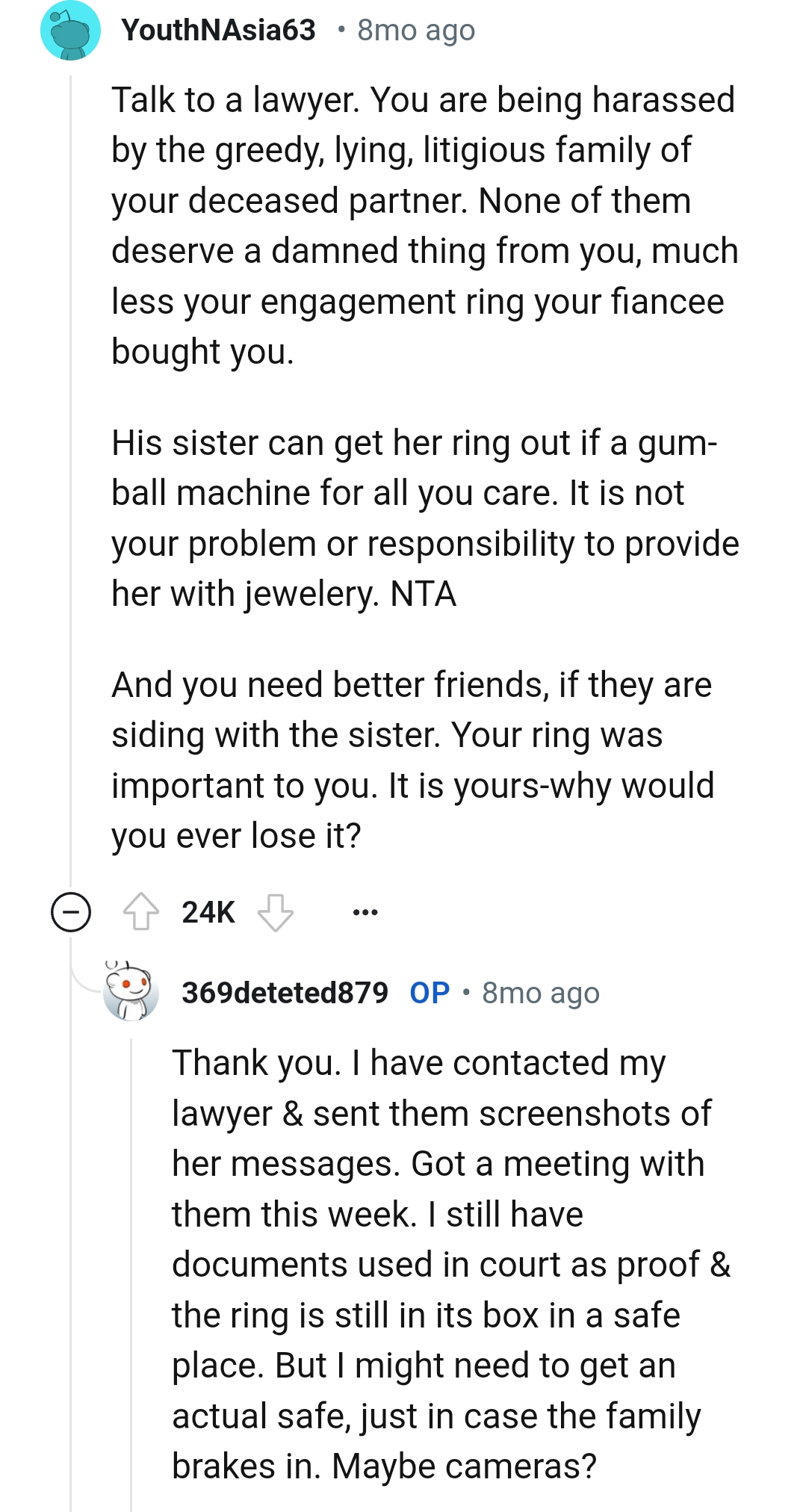 The OP's being harassed