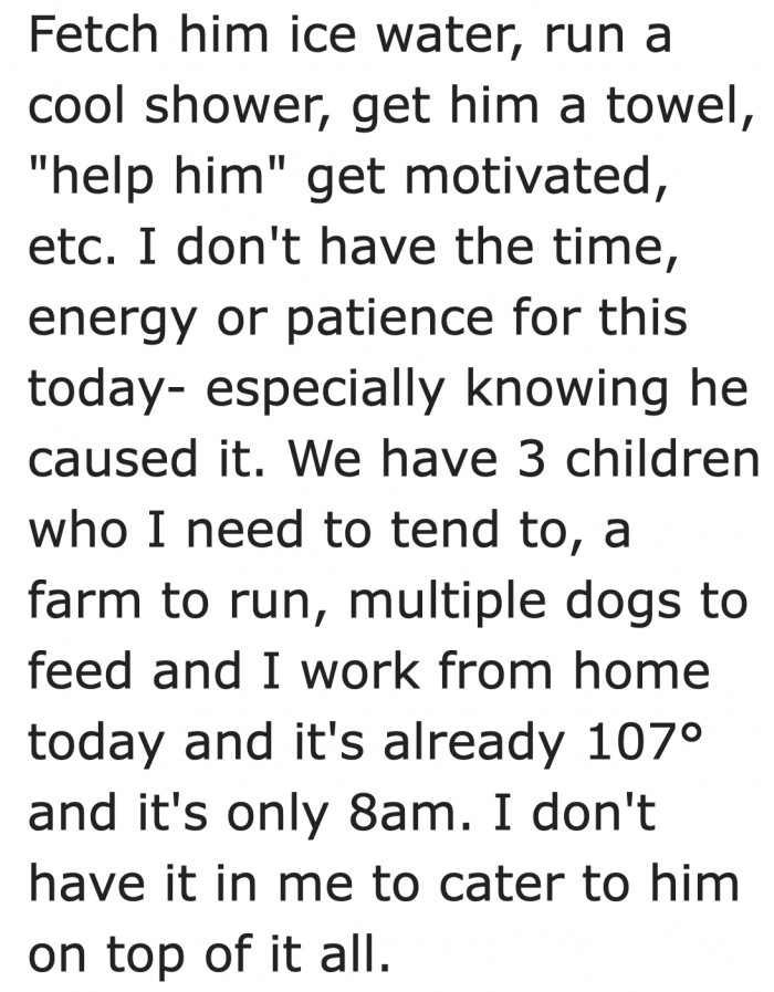 The woman is busy as a bee.