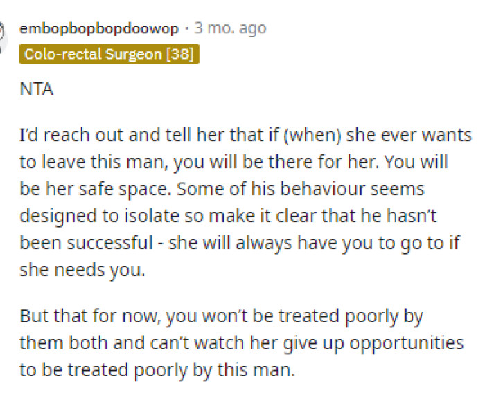 Many people are advising OP to tell their sister that they won't be talking to her until she leaves her husband, which might be a good call.