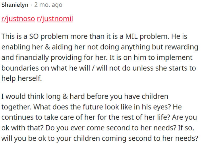 The core issue here lies more with OP's significant other than with her mother-in-law