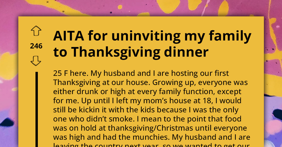 Determined Young Woman Cancels Thanksgiving Dinner Because Her Parents Insist on Bringing and Using Weed