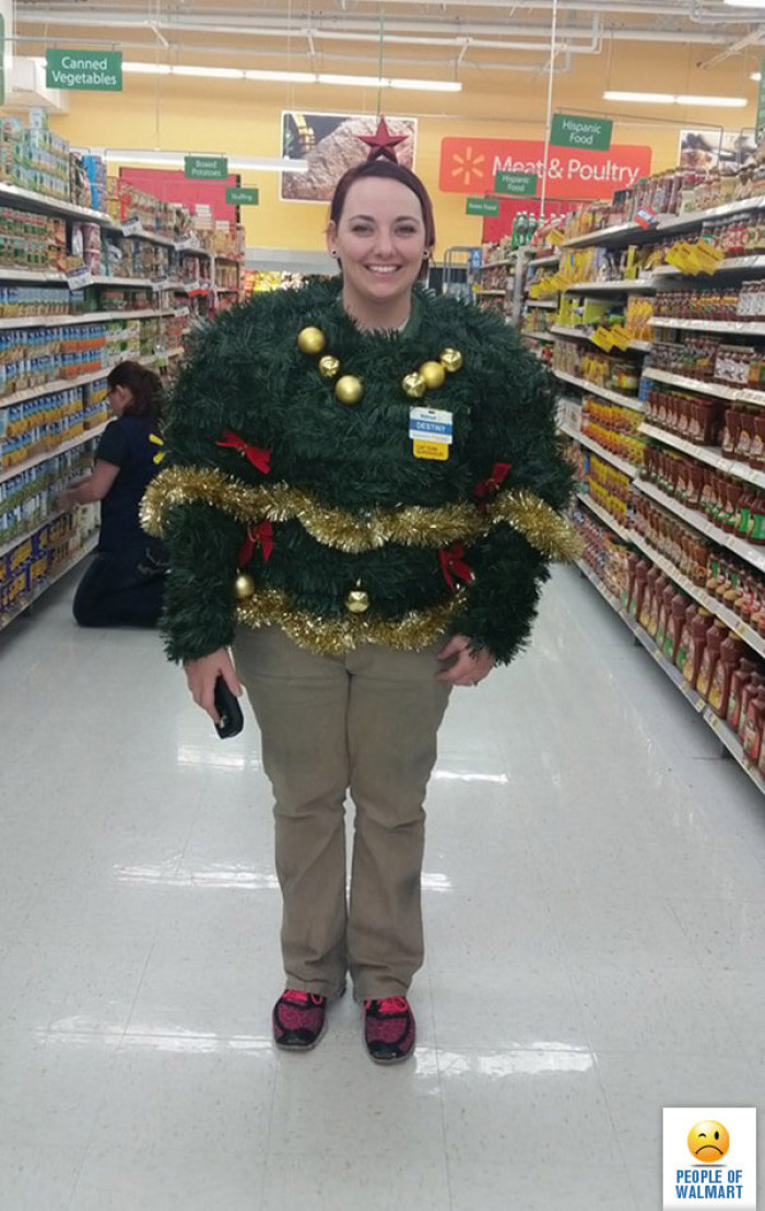 30. There is Christmas spirit, and then there is Buddy the Elf-type energy. Although she is probably going to get hooked up with a ton of presents that people leave right at her feet.