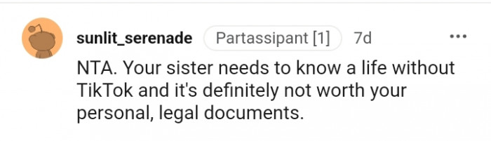 Your sister needs to know a life without TikTok