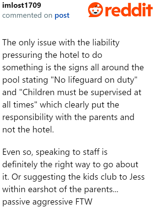 Redditors agree that approaching the staff is the best course of action.