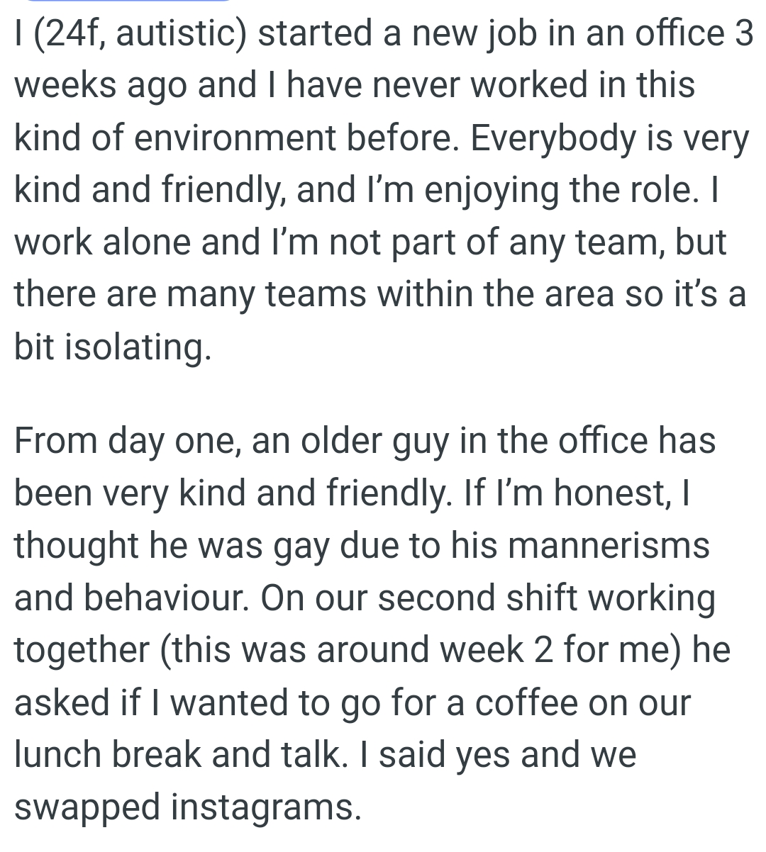 The OP Thought He Was Gay Due to His Mannerisms and Behavior