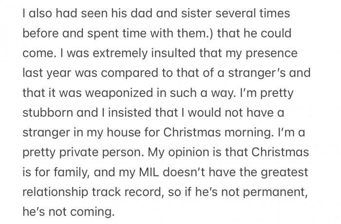 OP was insulted by the comparison, which made her insist even more.