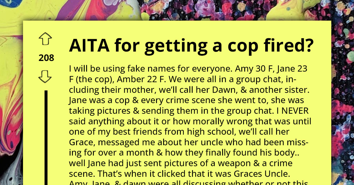 Lady Gets Cop Fired For Exposing Pictures From Various Crime Scenes, Gets Banned From The Family