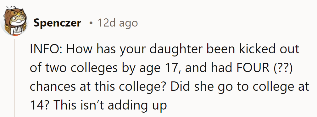 Seems like she's playing college musical chairs! Who knew higher education could be such a wild ride?