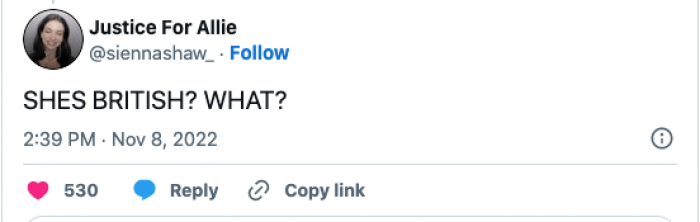 This comment right here explains exactly what all her fans had to say. I think absolutely no one probably knew she was British at all.