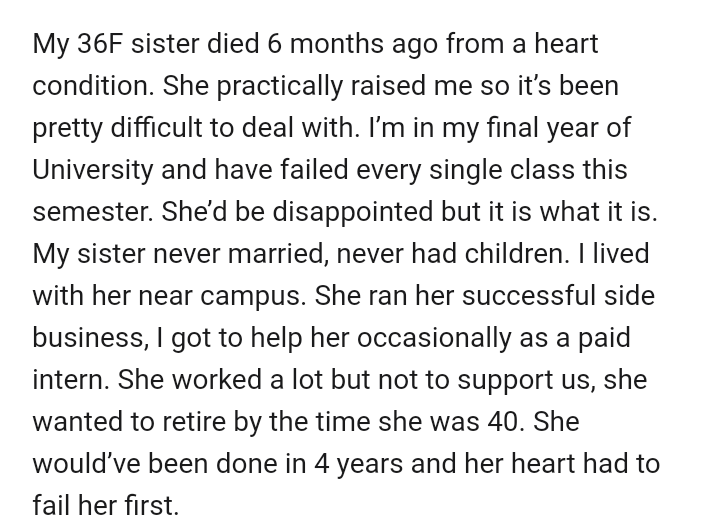 The author revealed that her sister practically raised her