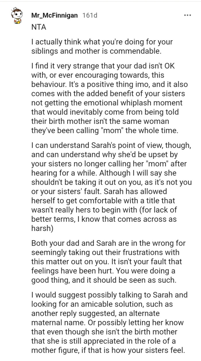 What the OP is doing for his sisters is commendable