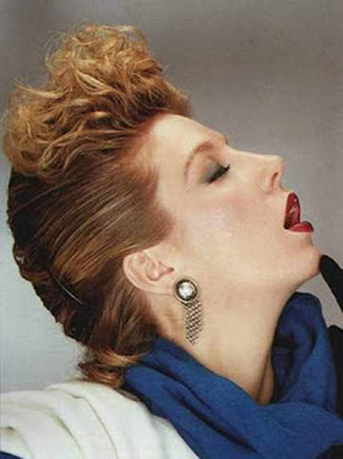 18. French Braids with big bangs