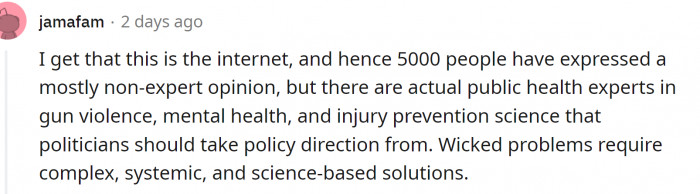 Experts are not consulted enough