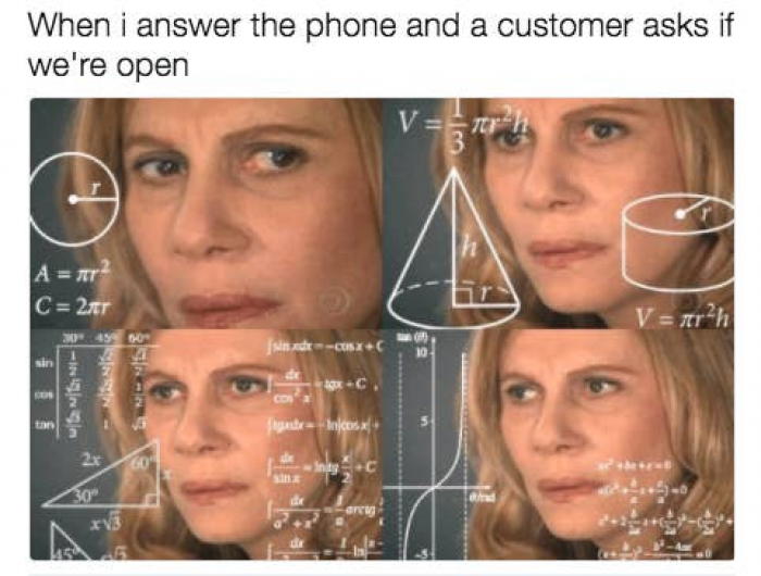 35. I sometimes call to check if a place is open; phones turn on before doors unlock