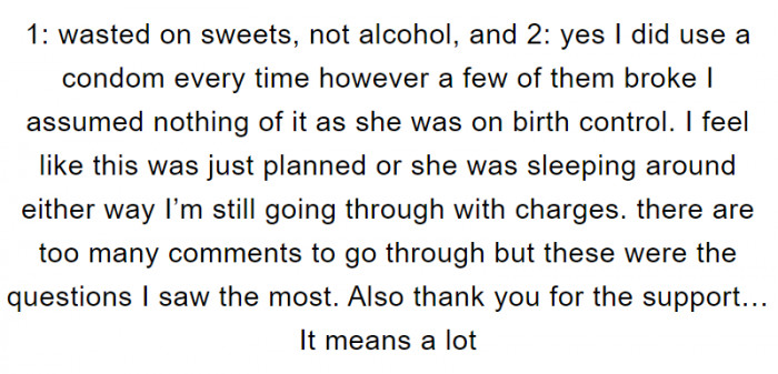 OP has his doubts about the pregnancy.