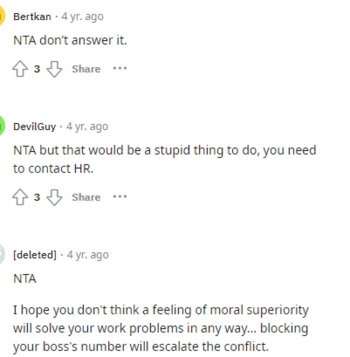 It looks like everyone agrees that OP is NTA, but that blocking him is not the answer to their problem at all.
