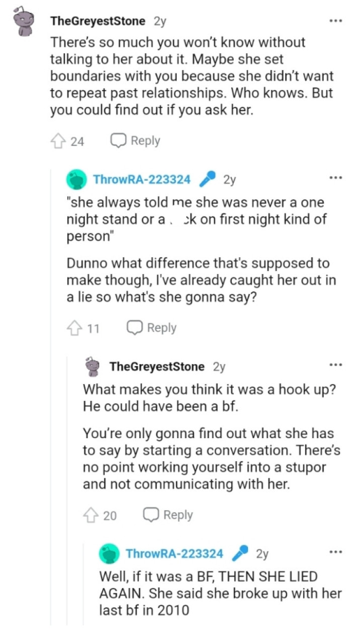 The OP could find out if only he asks her