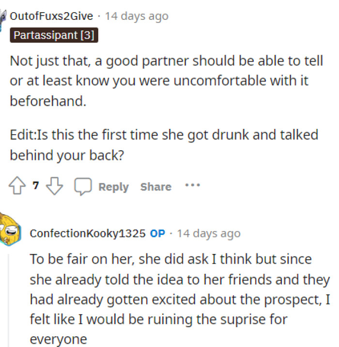 This person continued asking OP questions to gain a better understanding of the situation.