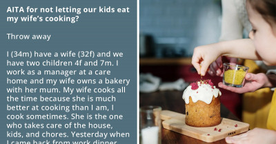 Man Gets Roasted Online For Stopping His Kids From Eating Their Mother's Food Because The Chicken Was Pink Inside