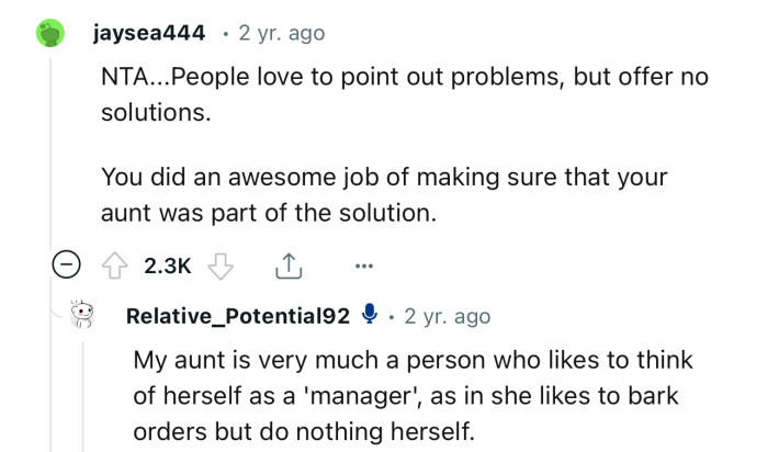 “You Did an Awesome Job of Making Sure That Your Aunt Was Part of the Solution.”