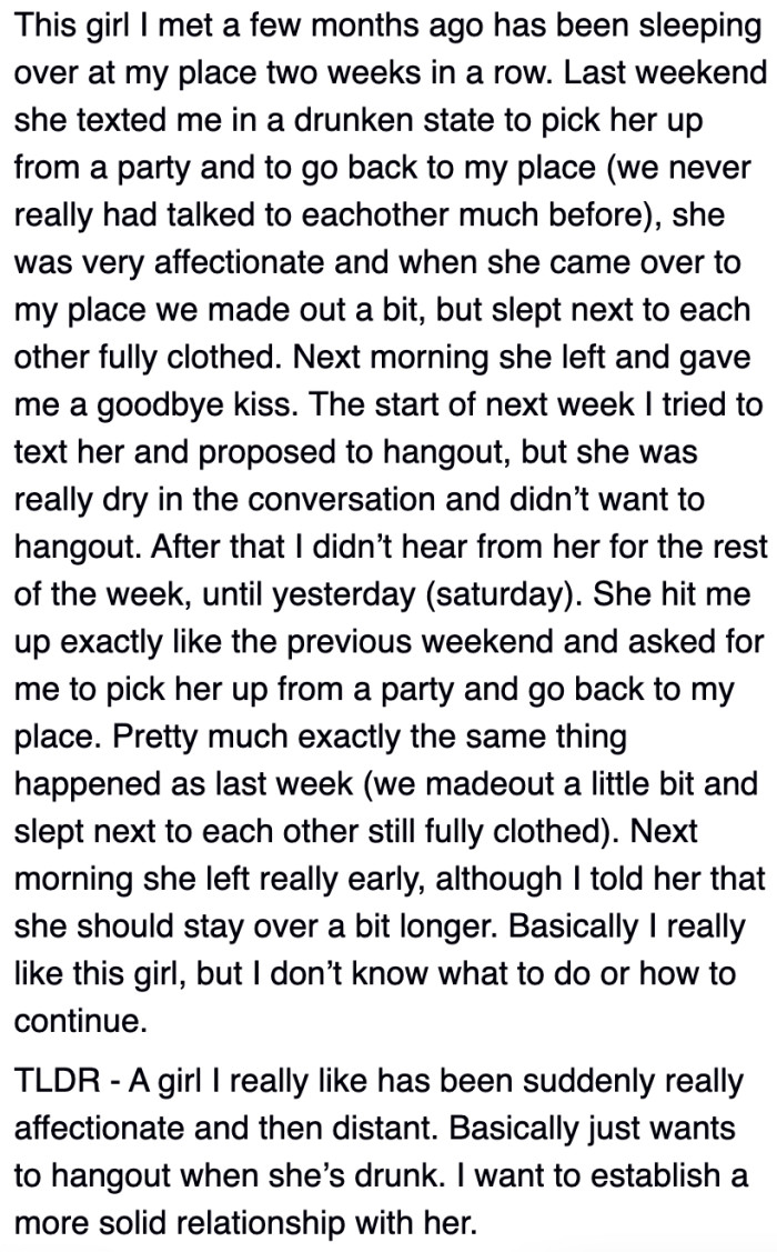 In a short post, the guy explains the whole situation.