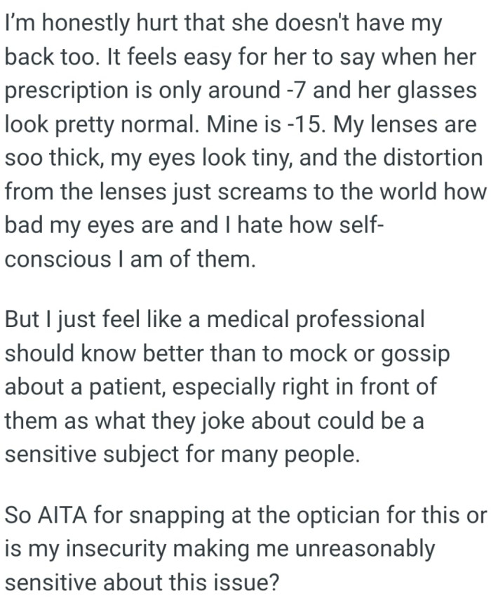 The distortion from the lenses just screams to the world how bad the OP's eyes are