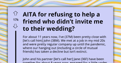 Man Cuts Longtime Friend From Wedding List, Then Audaciously Requests House Sitting During Honeymoon