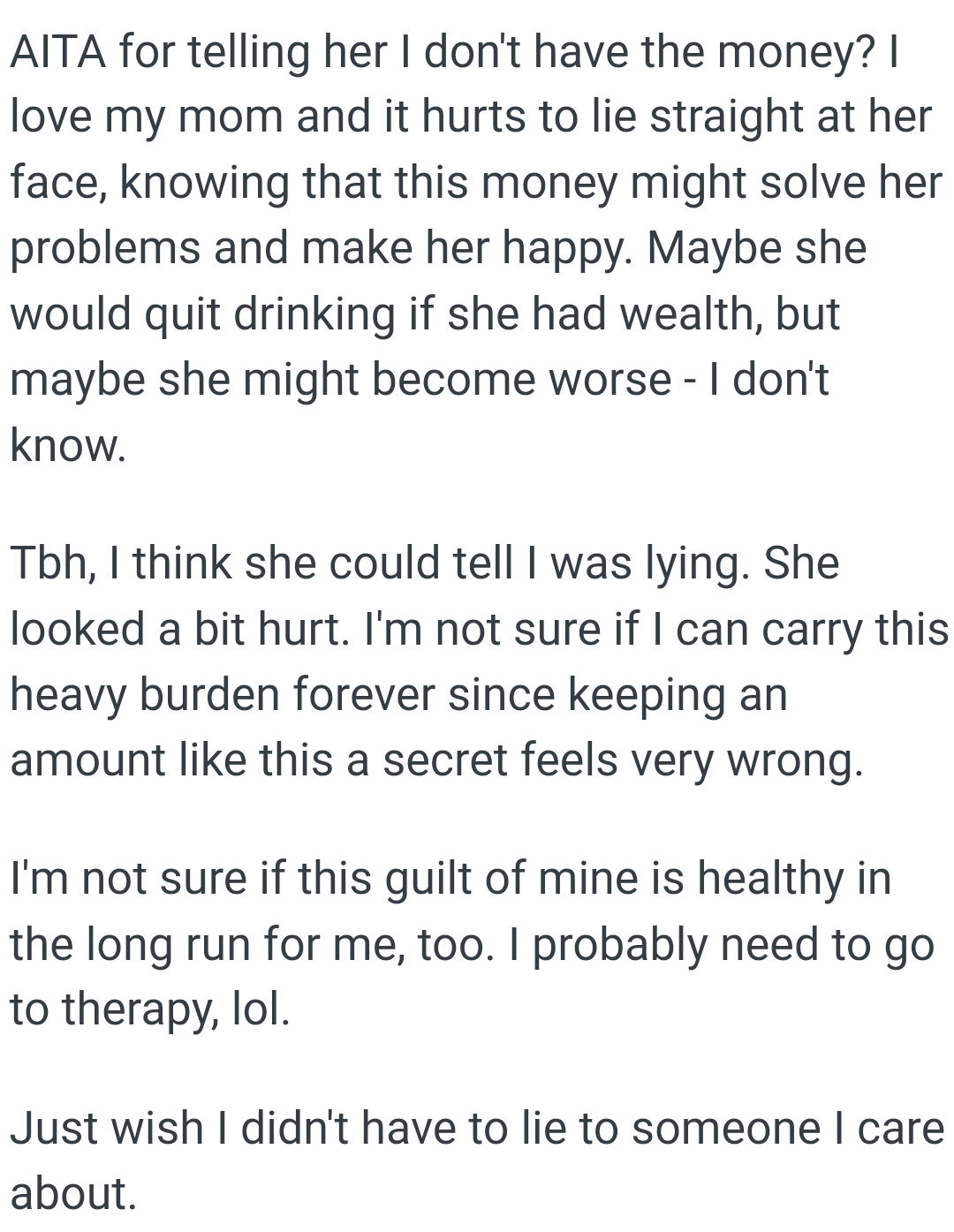 She Could Tell OP Was Lying