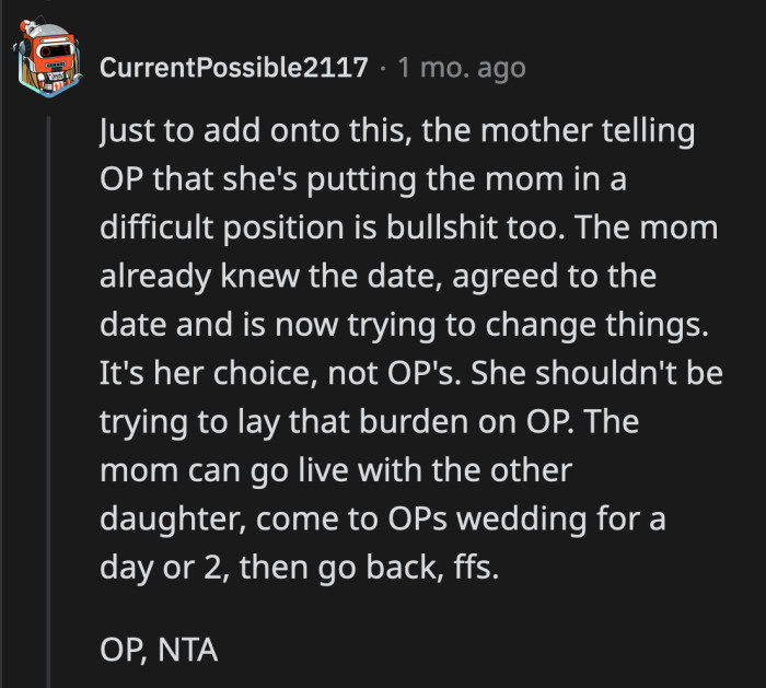 It's not OP who is making things difficult for them