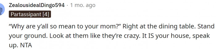 Right at the table - drop the question