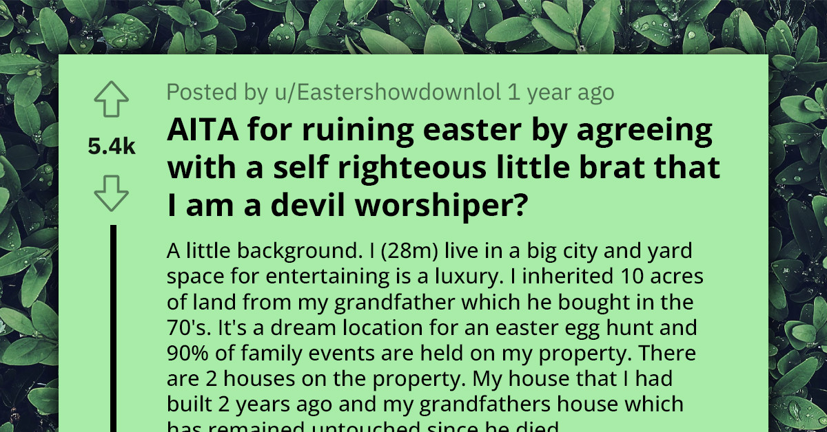 Redditor Traumatizes Child During An Easter Egg Hunt By Telling Him He's A Devil Worshiper