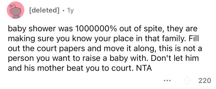 It was out of spite.