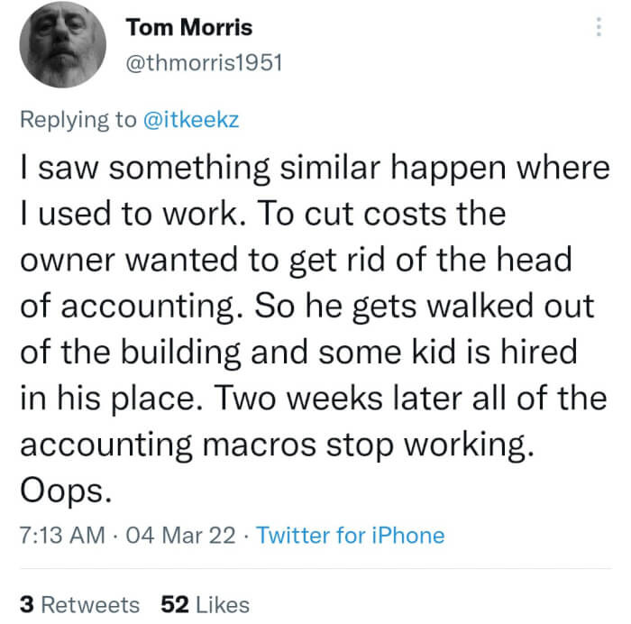 This is what happens when a boss goes cheap.