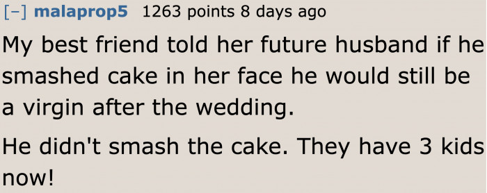 This is what happens when a man listens to his wife.