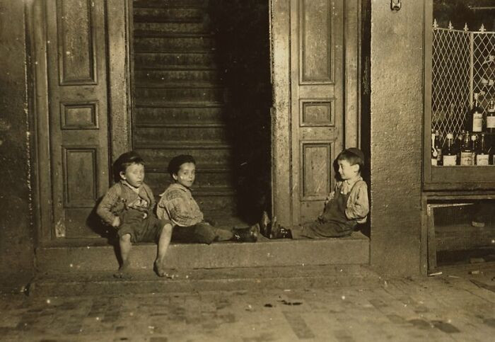 Late at Night, Street Boys in Boston, Massachusetts, 1909