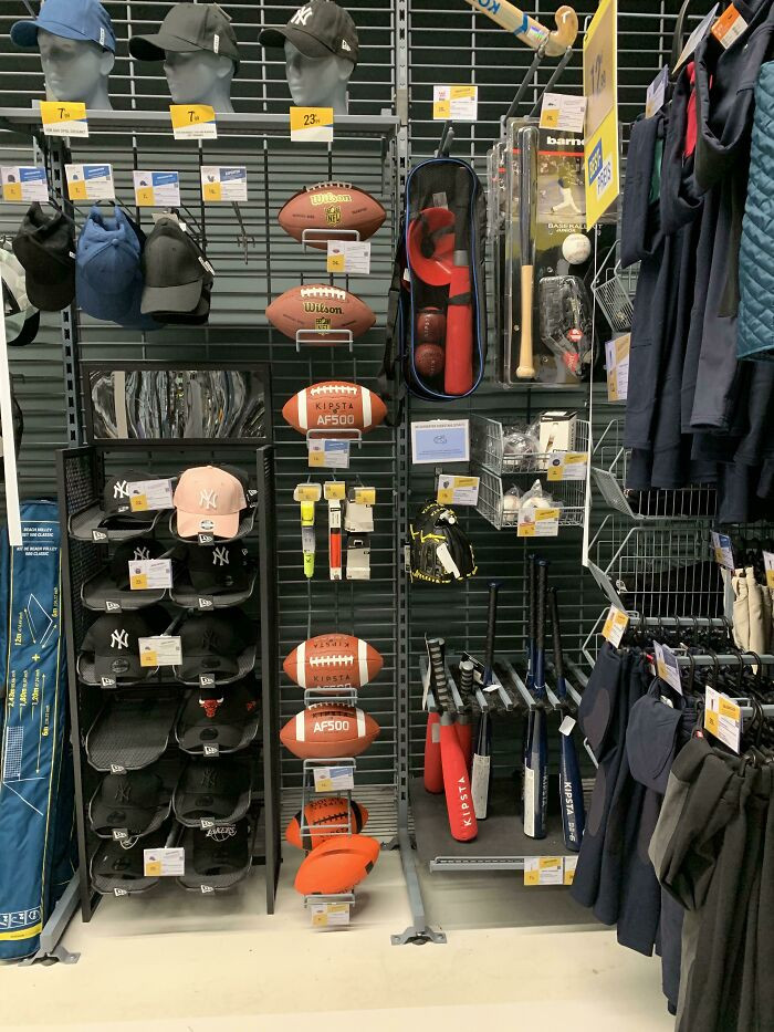 "The 'American Section' At My Local Sports Store In Germany"