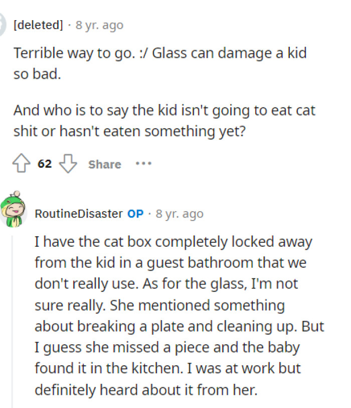 OP did respond to some comments and let us know more about the situation and how the glass came about.