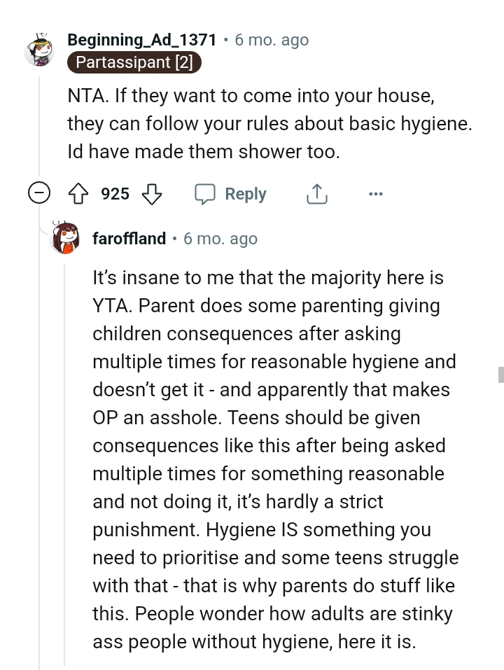 This Redditor would have made all of them shower as well