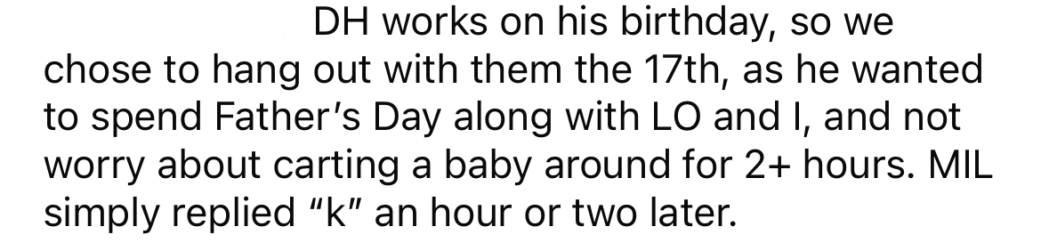 A couple of hours later, she replied, 