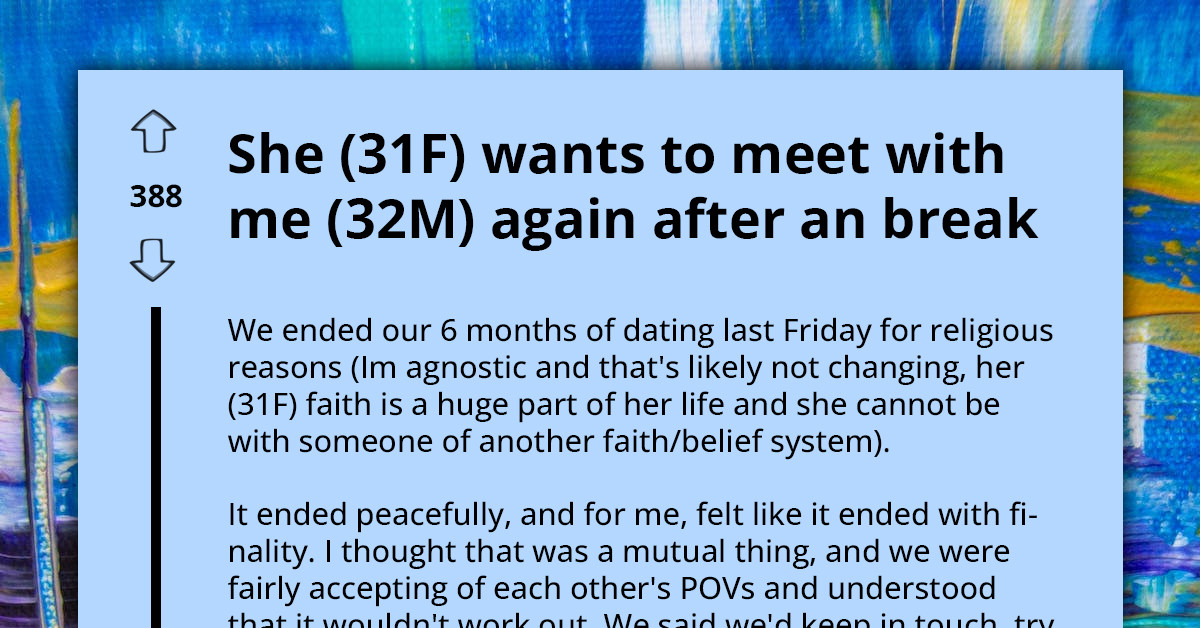 Man In Quandary Post-Breakup Over Religious Differences As Ex-Girlfriend Seeks Closure Meeting