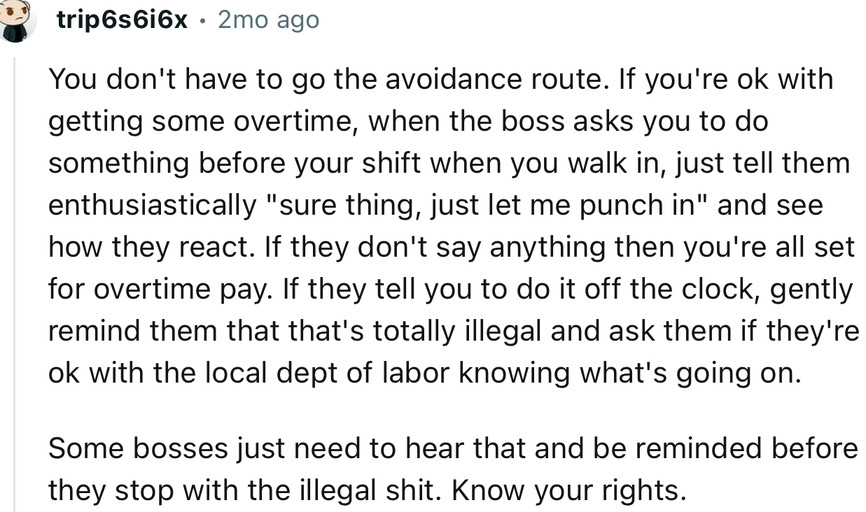 OP had the opportunity to make their boss pay for their time