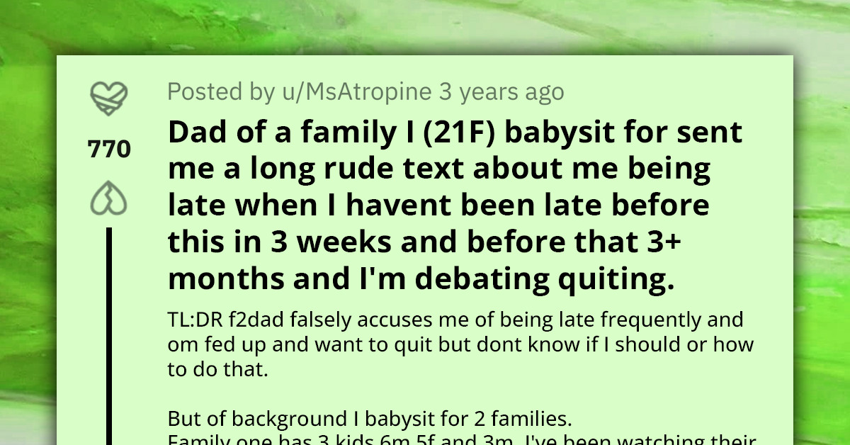Redditor Ponders Ending Babysitting Service For One Family After Pay Issues